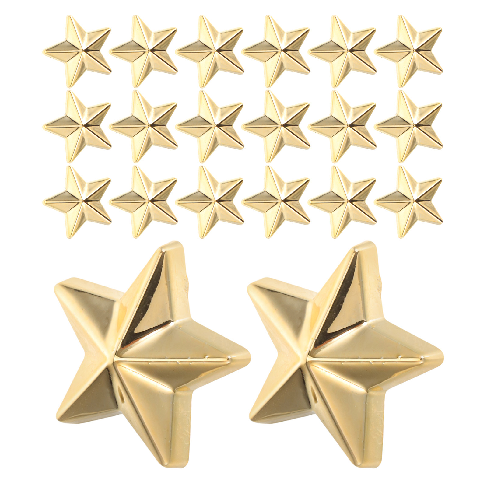 Craft Embellishment - 300Pcs Acrylic Star Embellishment Golden Flat