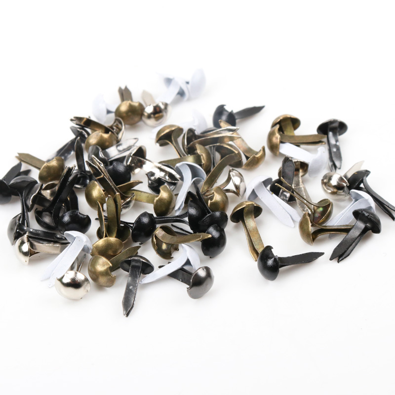 100pcs Mixed Round Metal Brad  - огляд і ціна Embellishments For Scrapbooking