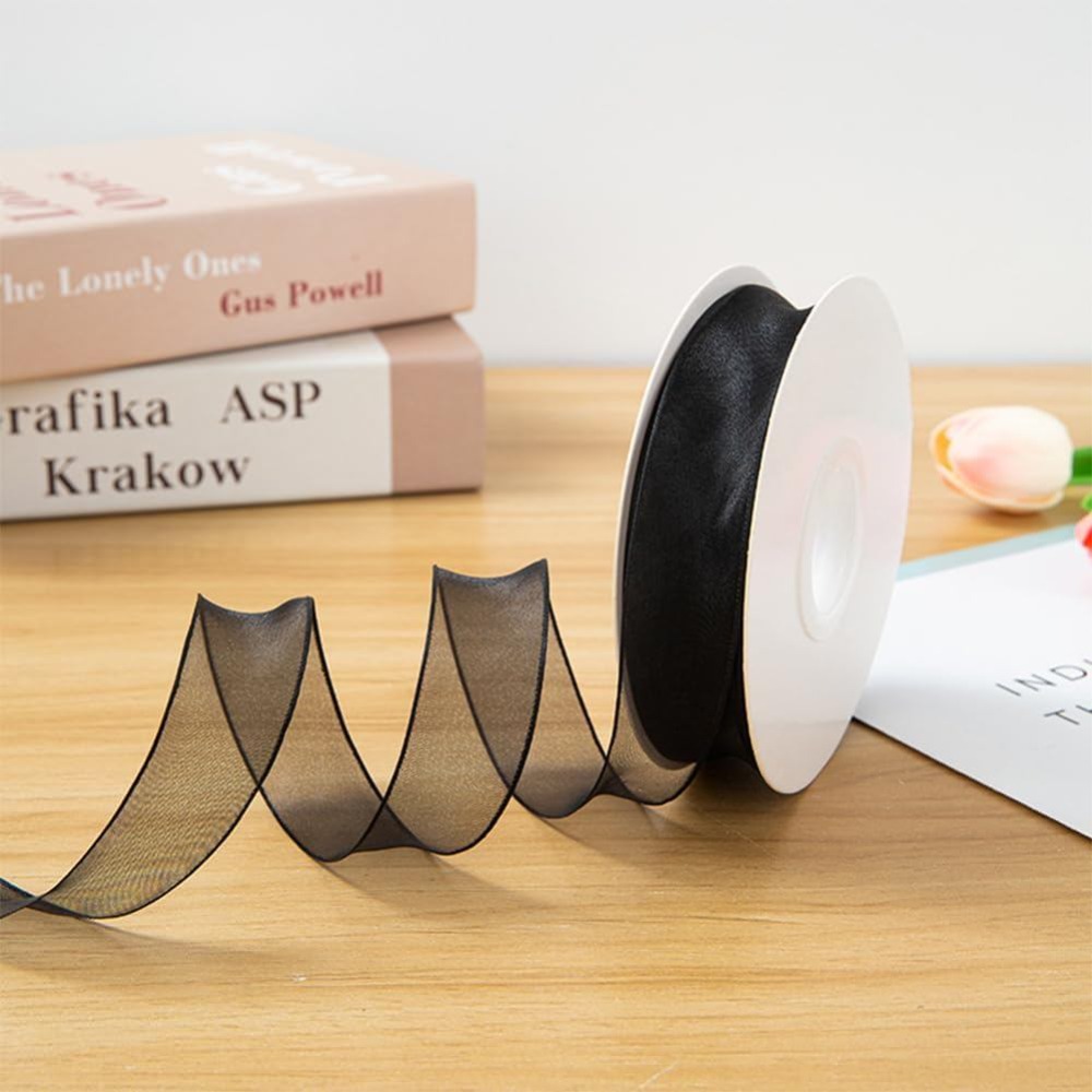 1 Inch Black Organza Ribbon Wi - огляд і ціна Organza Ribbon Spool