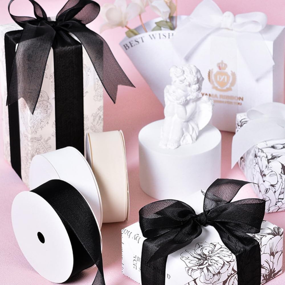 1 Inch Black Organza Ribbon Wi - огляд і ціна Organza Ribbon Spool