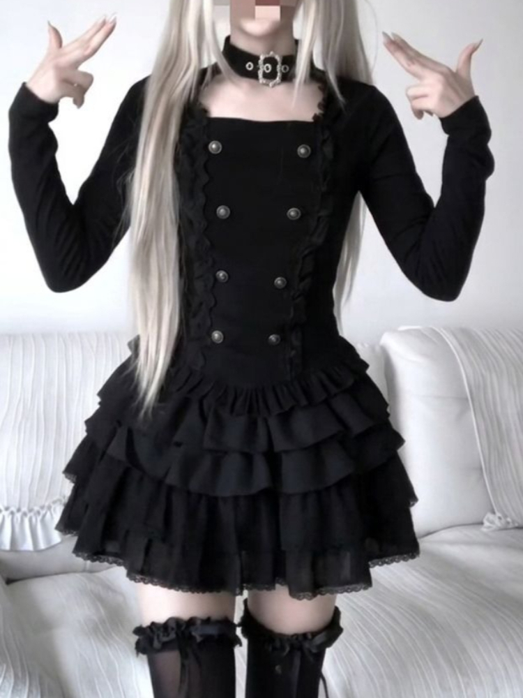 Gothic Harajuku Lolita 2-piece - огляд і ціна Elastic Lace Trim