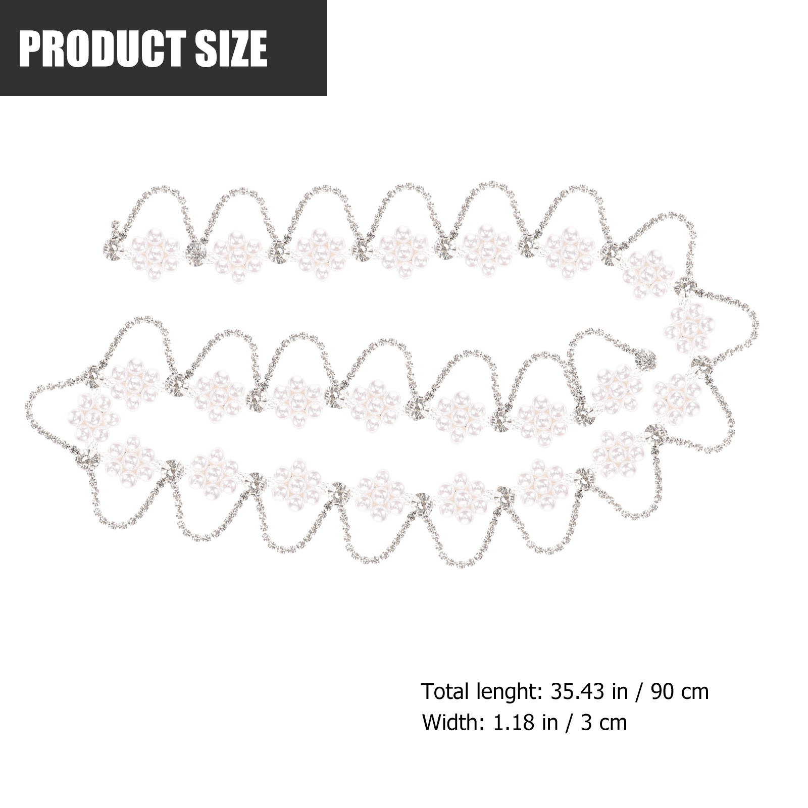 Premium Rhinestone Pearl Chain - огляд і ціна Pearl Trim Chain