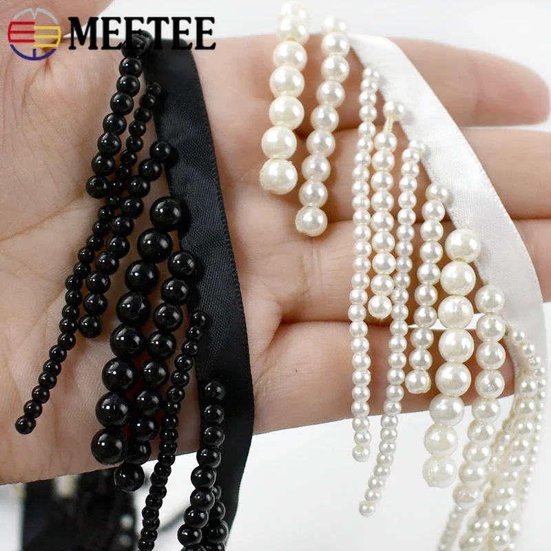 1/2Yards Pearl Beaded Tassel F - огляд і ціна Fringe Ribbon Sewing