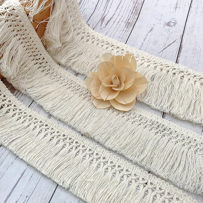 10Yard/Lot Beige 6CM/8CM Tasse - огляд і ціна Fringe Ribbon Sewing