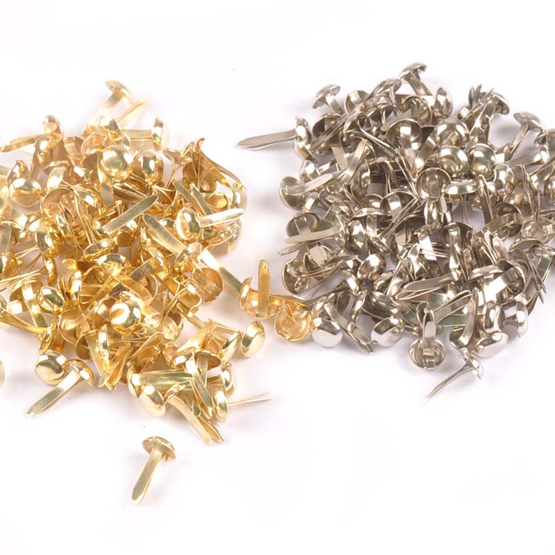 100Pcs Mix Round Brads Silver/ - огляд і ціна Embellishments For Scrapbooking