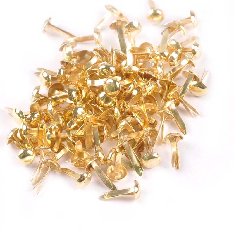 100Pcs Mix Round Brads Silver/ - огляд і ціна Embellishments For Scrapbooking