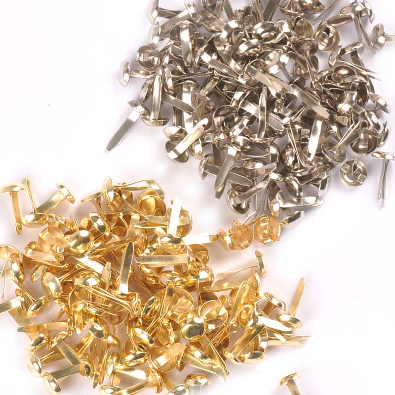 100Pcs Mix Round Brads Silver/ - огляд і ціна Embellishments For Scrapbooking